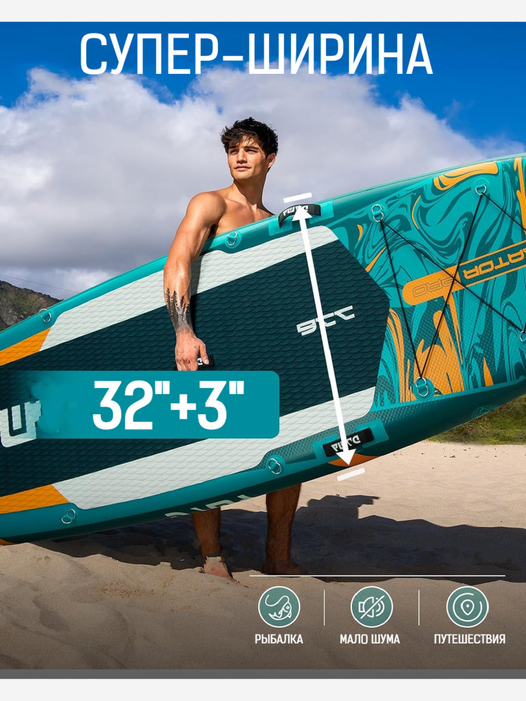 Надувная двухслойная SUP-доска DAMA NAVIGATOR NEW STD, 11'6" 350*88*15 см, сапборд