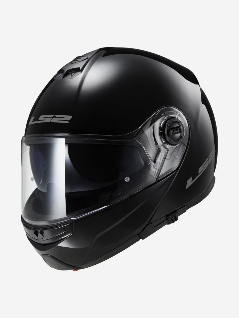 Мотошлем FF325 STROBE SNOW Solid LS2 (черный глянцевый)