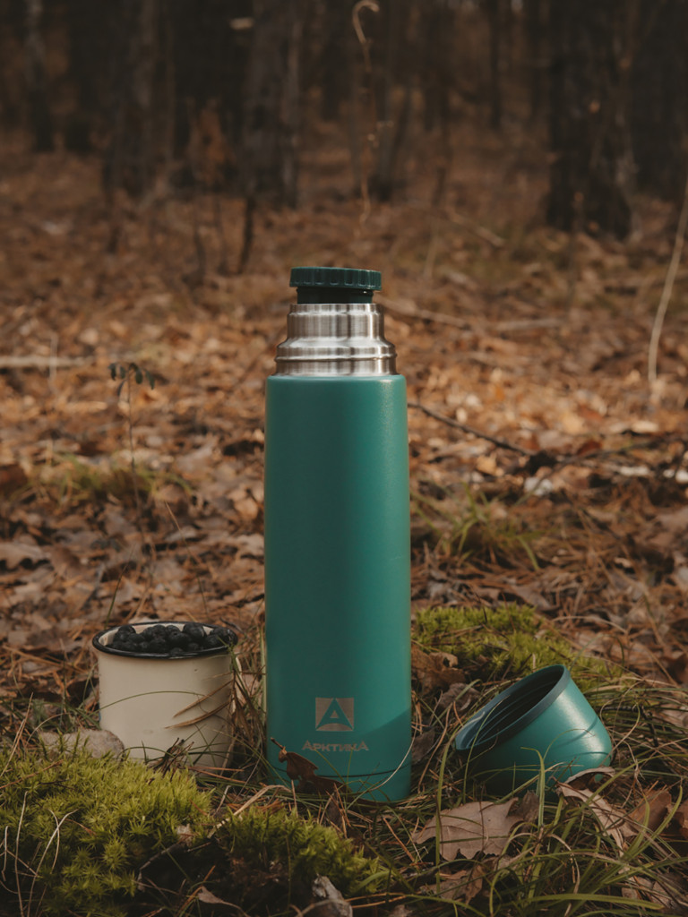 Термос вакуумный Арктика 1 л, хвоя
