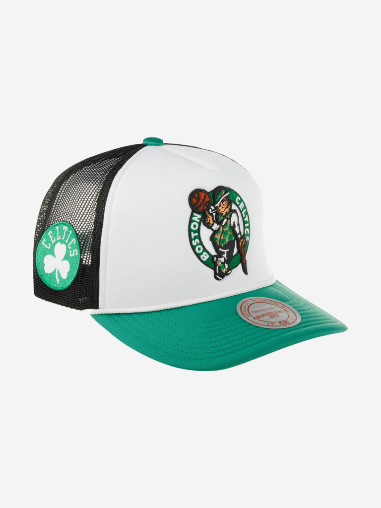 Бейсболка с сеточкой MITCHELL NESS HT8363-BCEWHIT Boston Celtics NBA (белый)