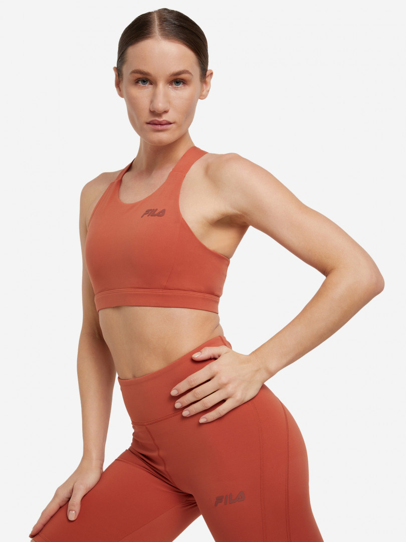фото Спортивный топ бра fila, оранжевый
