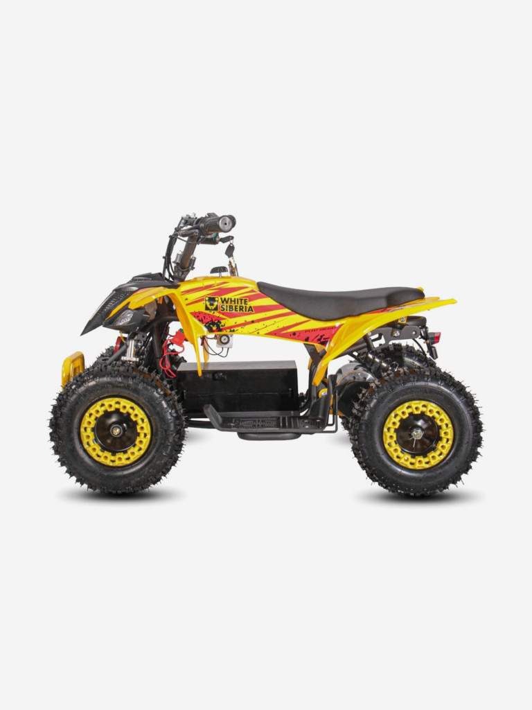 Детский электроквадроцикл White Siberia Sneg Leto R 1000W 36V 12Ah желтый