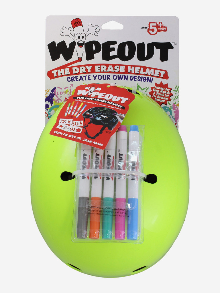 Шлем защитный с фломастерами Wipeout Neon Zest (M 5+) - кислотный