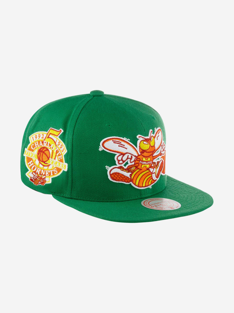 Бейсболка с прямым козырьком MITCHELL NESS 6HSSSH21296-CHOGREN Charlotte Hornets NBA
