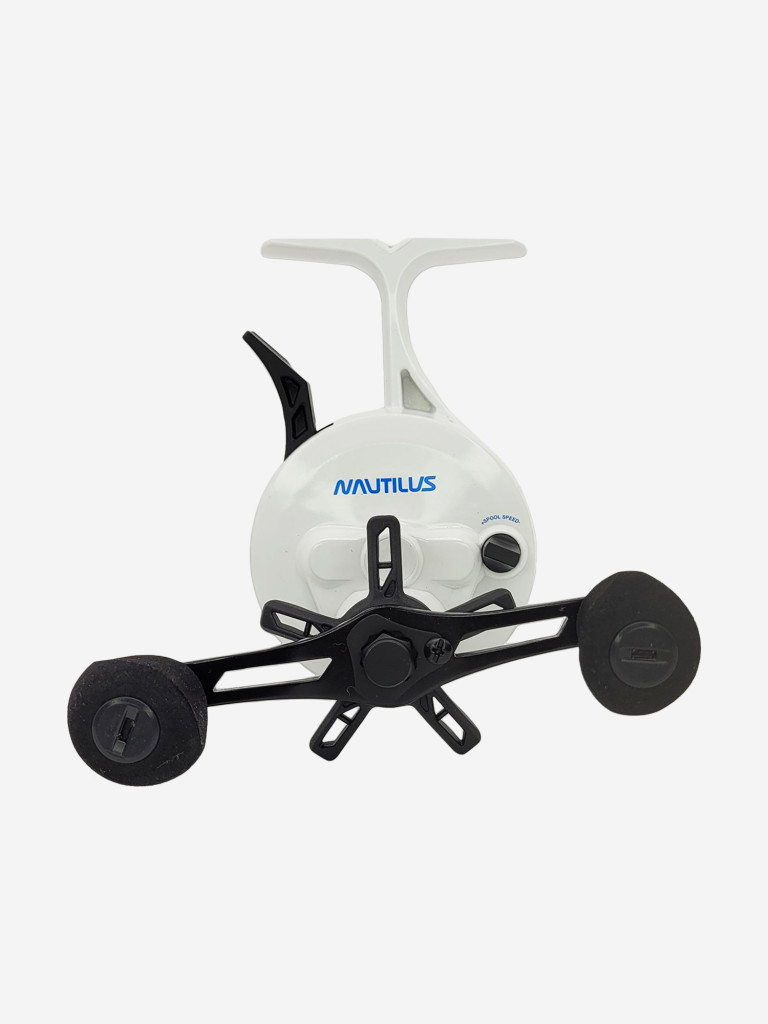 Катушка зимняя Nautilus ICE KING # White, катушка для удочки с передним фрикционом