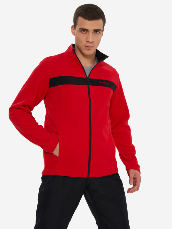 Джемпер флисовый мужской Glissade арт. 138586 красный/черный цвет — купить за 1999 руб., отзывы в интернет-магазине Спортмастер