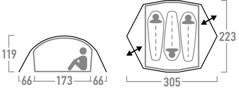 Палатка 3-местная The North Face Triarch 3