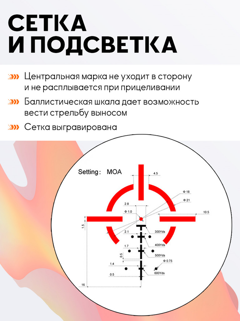 Призматический прицел Vector Optics Paragon 3x18 Micro Prism Scope