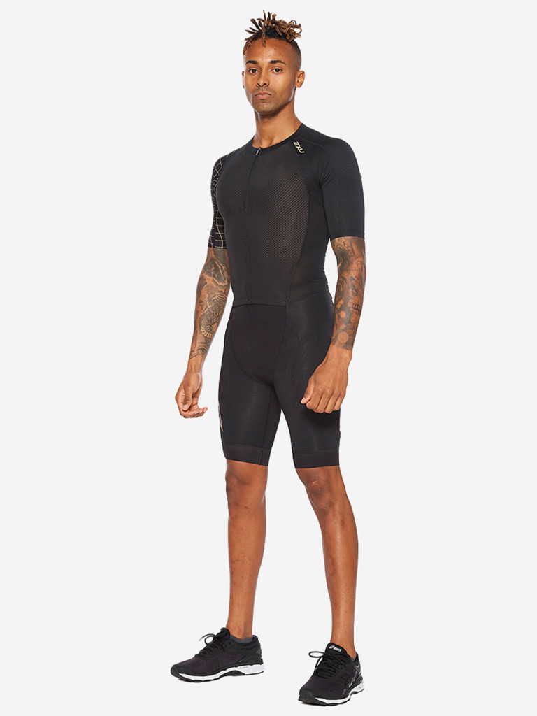 Мужской Компрессионный Костюм Для Триатлона 2XU Compression Full Zip Sleeved Trisuit