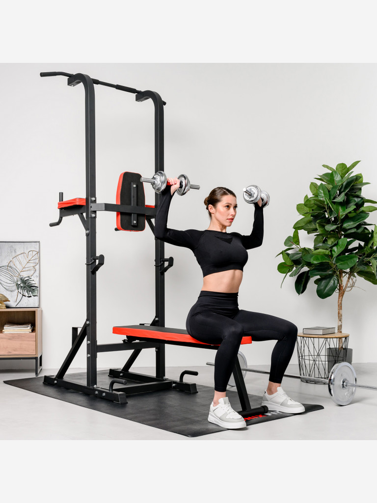Турник-пресс-брусья со скамьей UNIX Fit Power Tower 120P