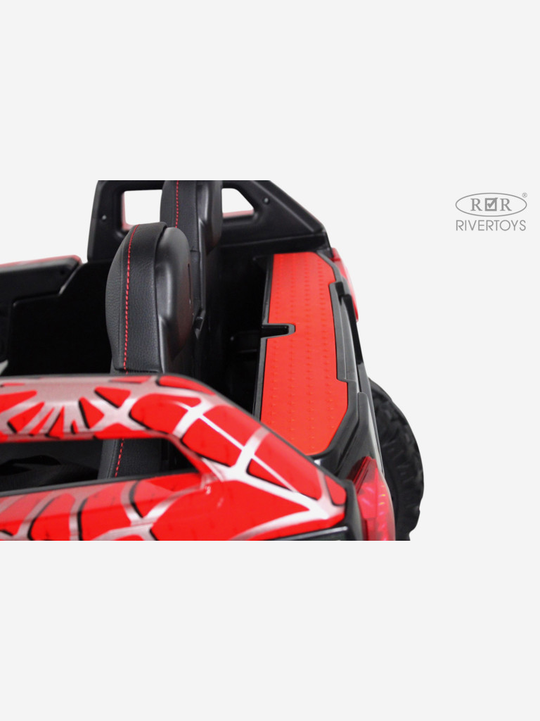 Детский электромобиль RIVERTOYS A505AA-LUX красный спайдер