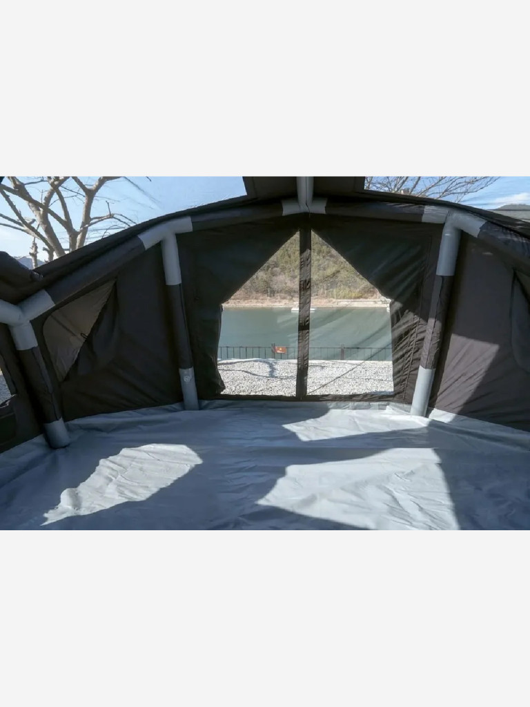 Надувная палатка Coody BESTONA Black, 380×380×275 см, 2–4 человека, 2 входа, навес