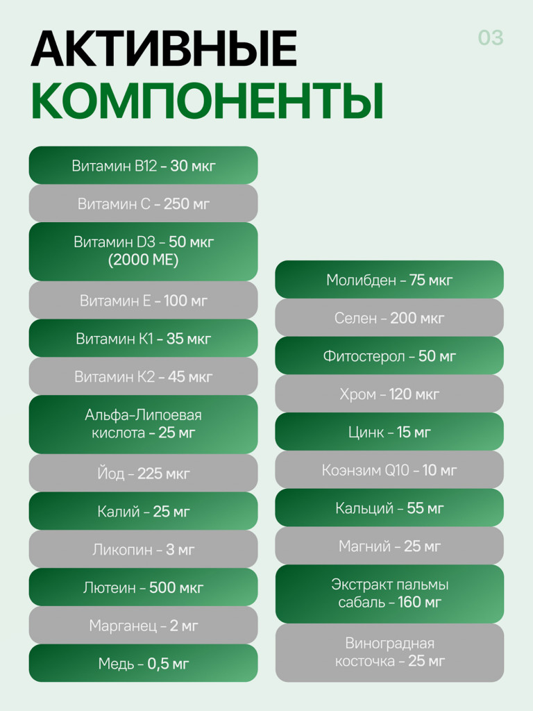 Витамины Мужские Форте NATURI, 90 капсул