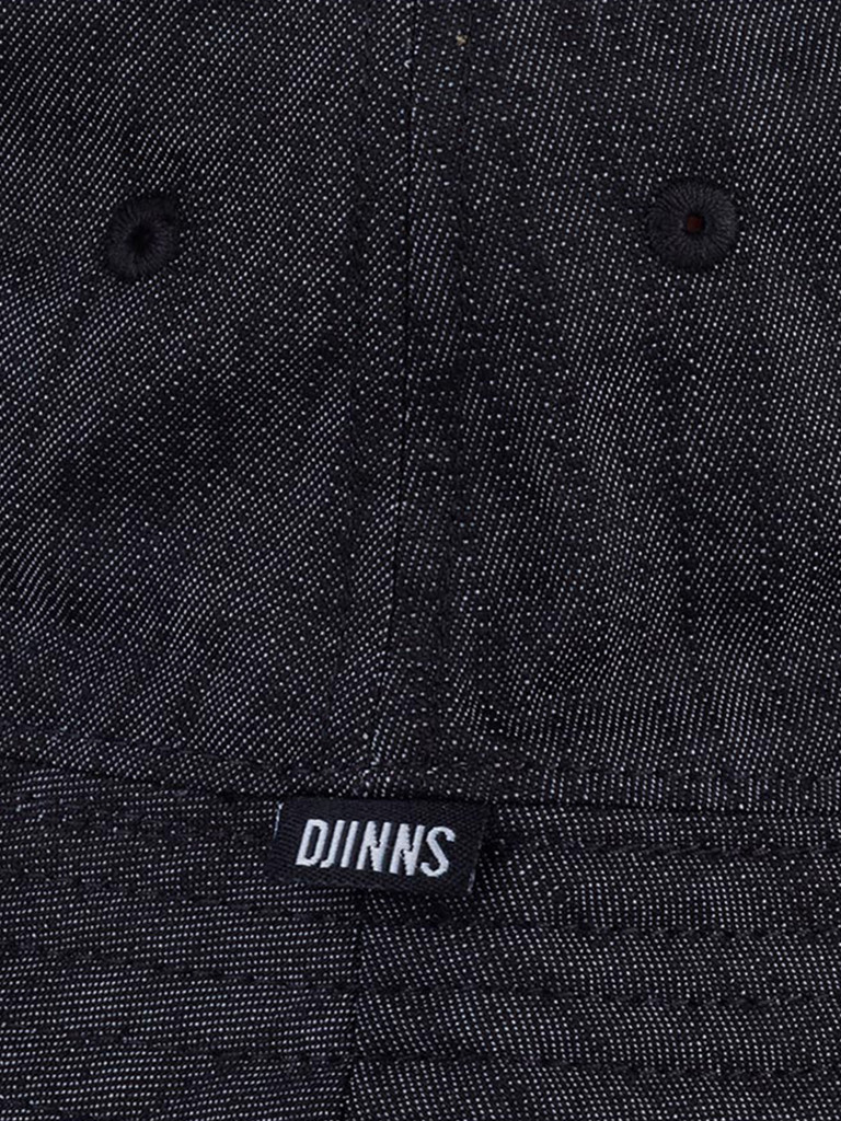 Панама DJINNS Bucket Hat LuckyCat Linen (черный)