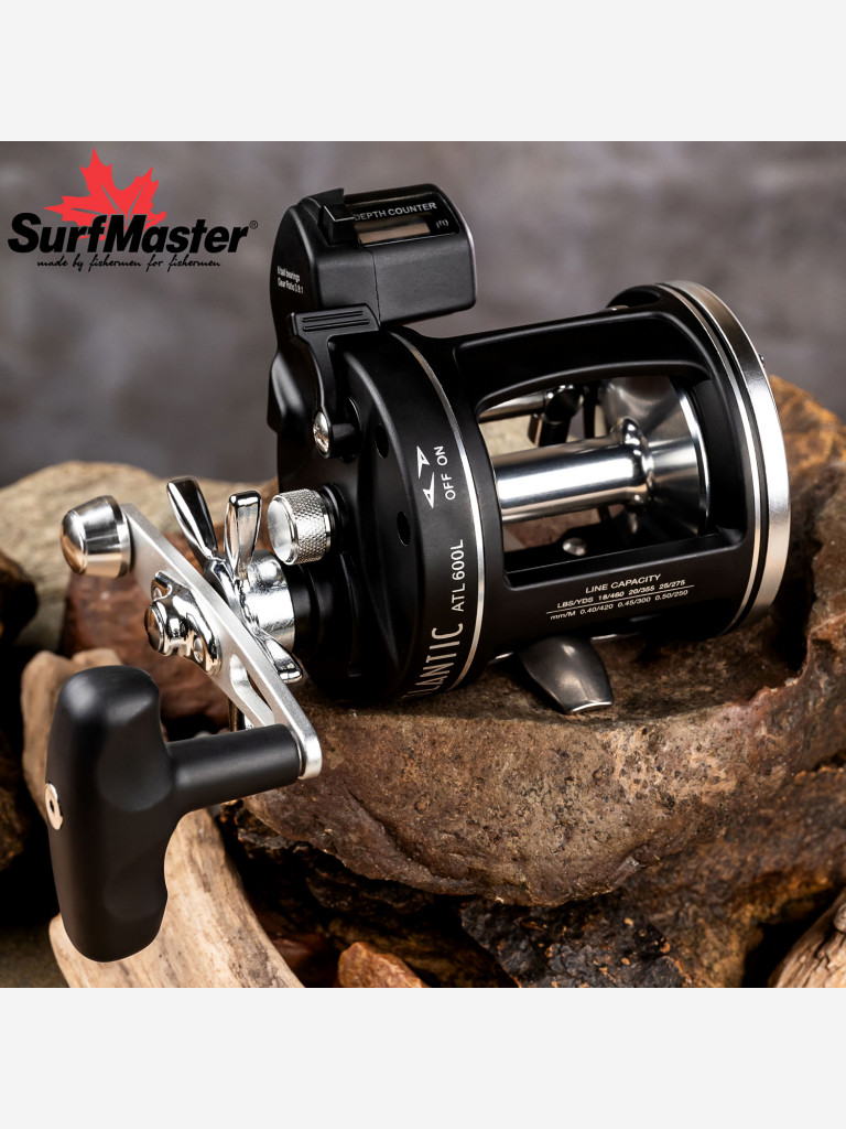 Катушка мультипликаторная Surf Master Atlantic ATL 600 4bb L со счётчиком
