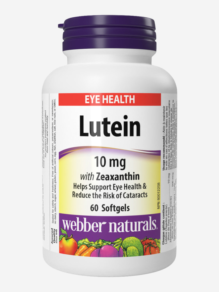 Лютеин с зеаксантином Webber Naturals, 350 мг, 60 капс