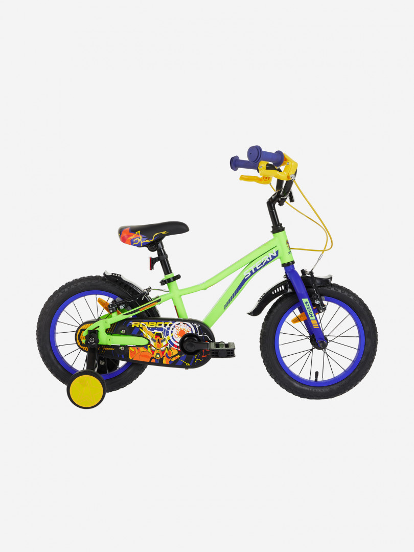 фото Велосипед для мальчиков stern robot 14" 2024, зеленый