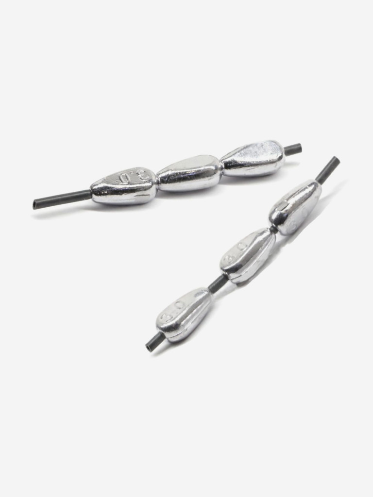 Грузило для рыбалки Tail Droplet косичка 3г, набор 2шт