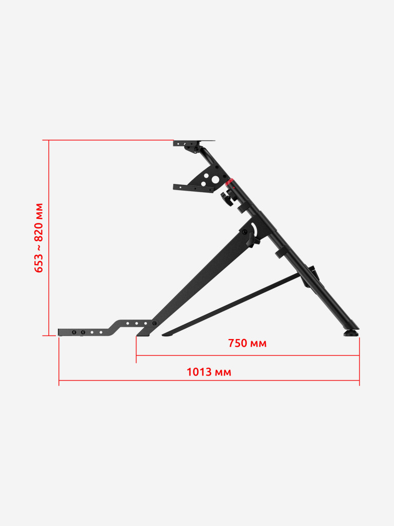 UNITEKI COCKPIT235GL GAMING LINE Складная напольная стойка для игрового руля с держателями для педалей и коробки передач, фиксатор кресла