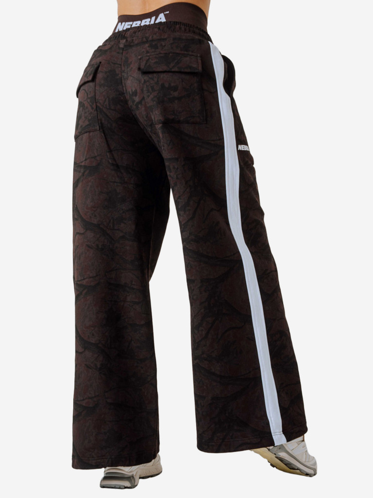 Брюки женские спортивные NEBBIA Oversized Sweatpants POWER 896 Dark brown camo