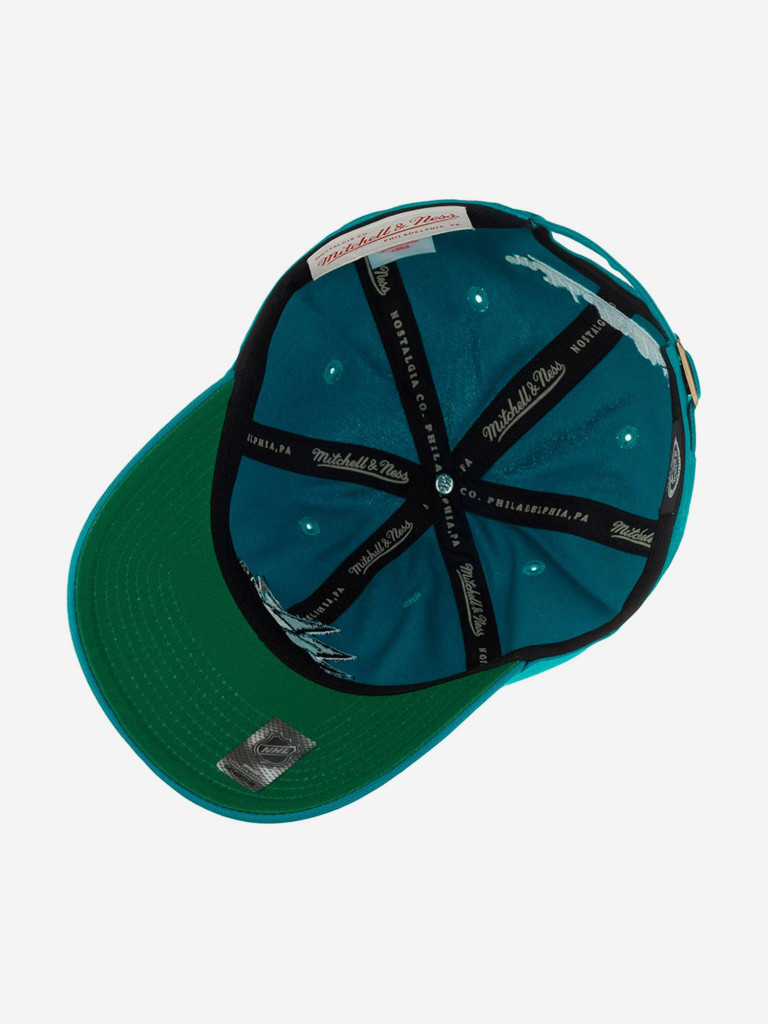Бейсболка MITCHELL NESS HLUX5369-SJSYYPPPTEAL San Jose Sharks NHL (голубой)