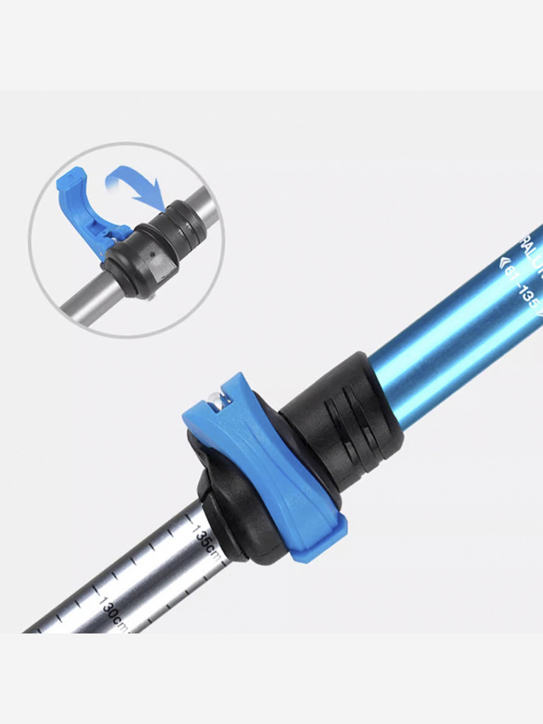 Треккинговая палка Naturehike st01 62-135 см, голубая, 1 палка