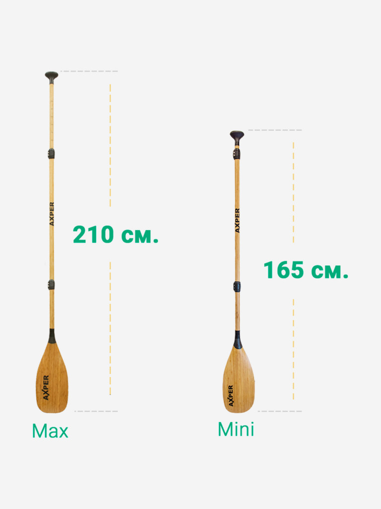 Весло для SUP AXPER BAMBOO SKIN CARBON