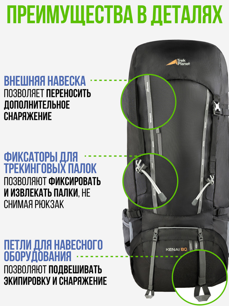 Рюкзак туристический Trek Planet Kenai 80