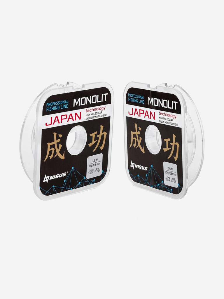 Леска для рыбалки Nisus MONOLIT Nylon, 0,128мм, 50м, 1,57кг, прозрачный