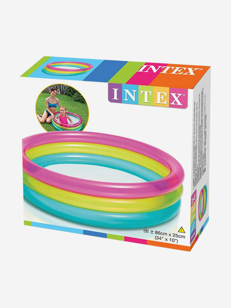 Надувной детский бассейн Intex 57104NP "Rainbow Baby" (86х25 см) (1-3 лет)