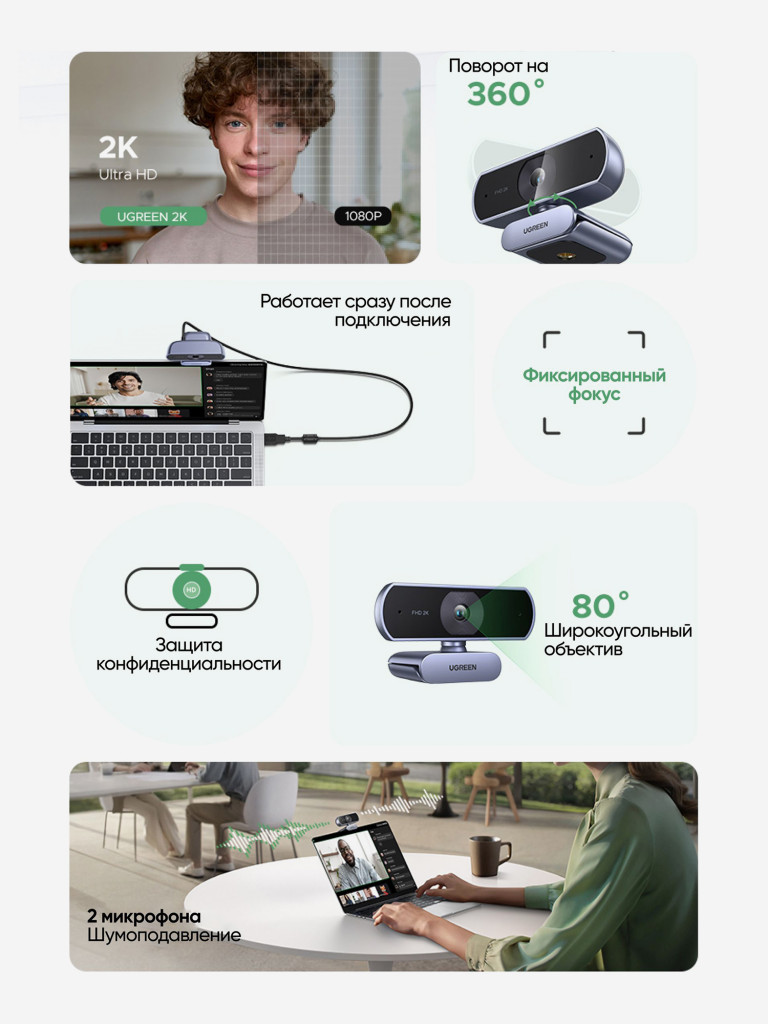 Веб-камера UGREEN CM825