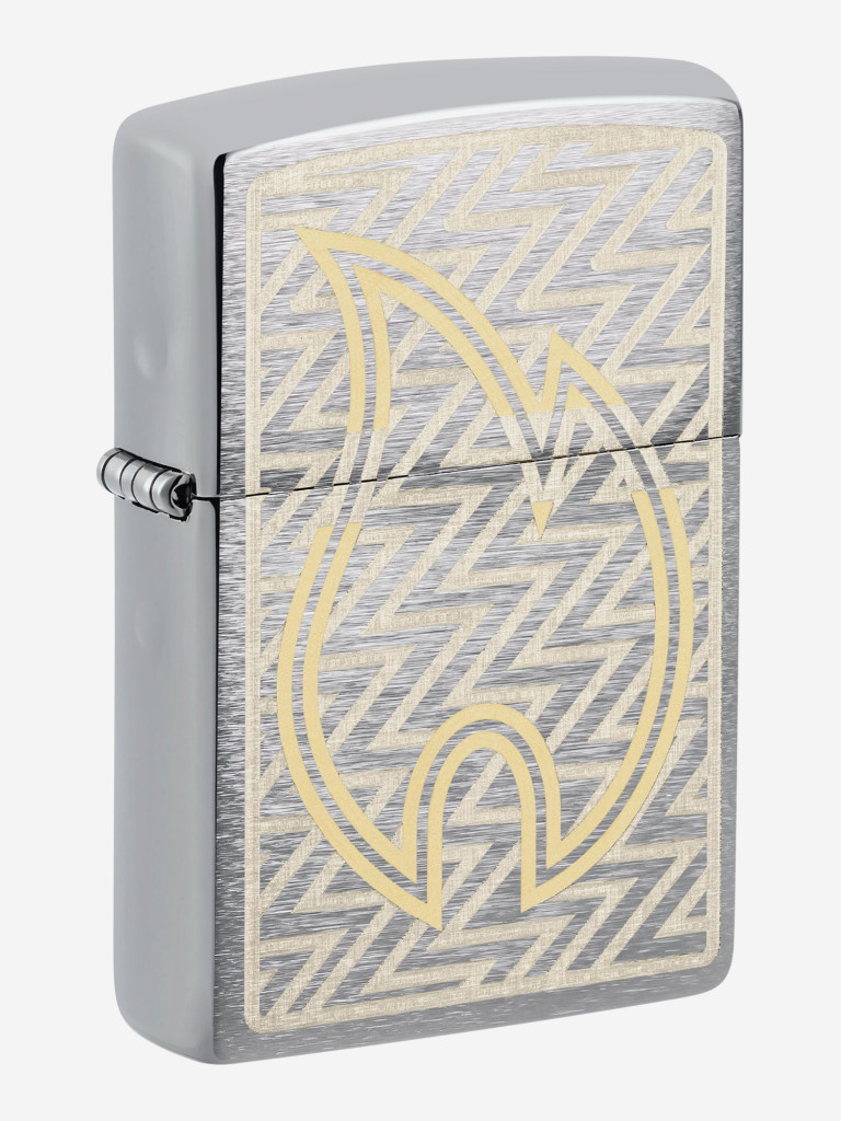 Зажигалка бензиновая ZIPPO 48789 Brushed Chrome