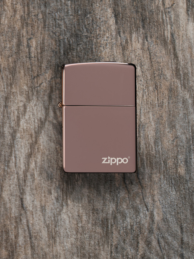 Зажигалка бензиновая ZIPPO 49190ZL Classic Logo High Polish Rose Gold