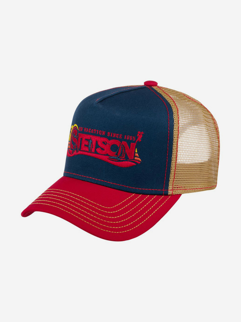 Бейсболка с сеточкой STETSON 7751190 TRUCKER CAP ON VACATION (синий)