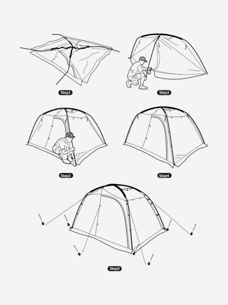 Палатка Naturehike Dune 7.6, 2-местная, коричневая