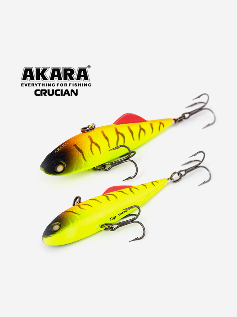Воблер ратлин Akara Crucian 60мм 15г A105 виб зимний на щуку, судака