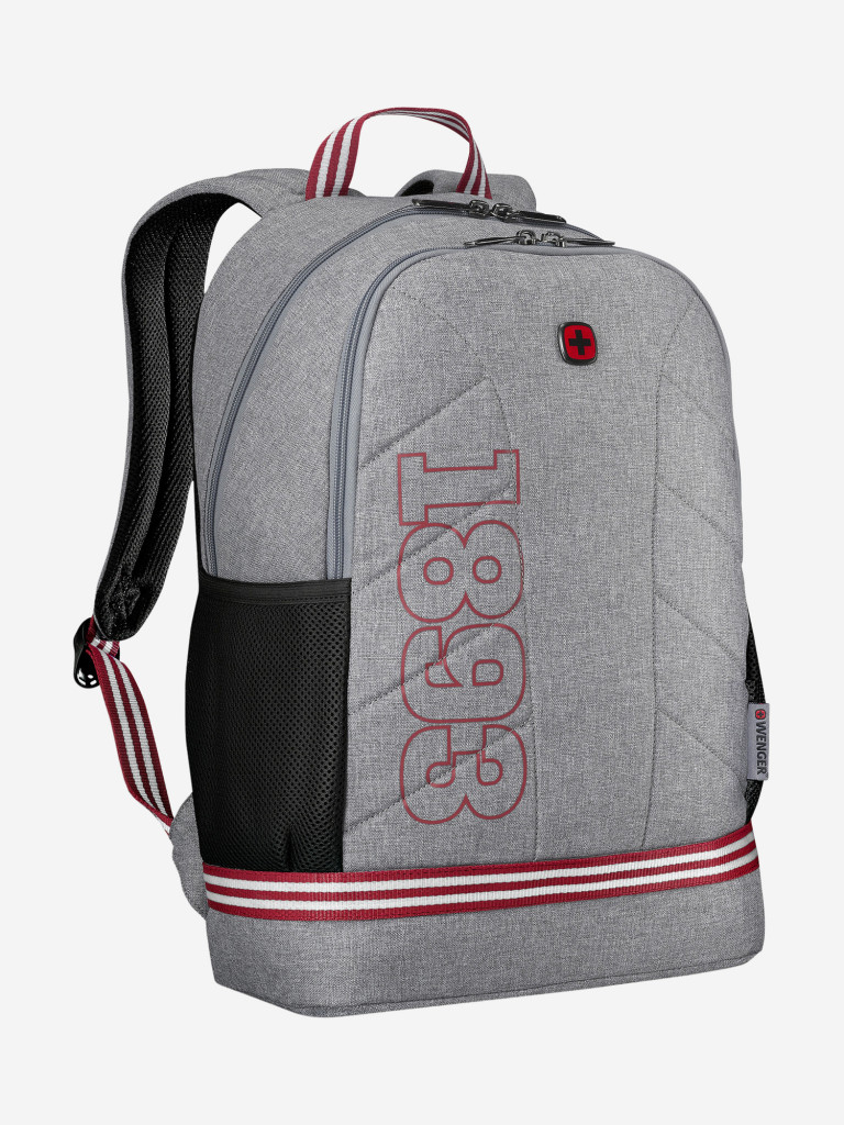 Рюкзак WENGER Collegiate Quadma 16”, серый, 100% полиэстер, 33х17х43 см, 22 л