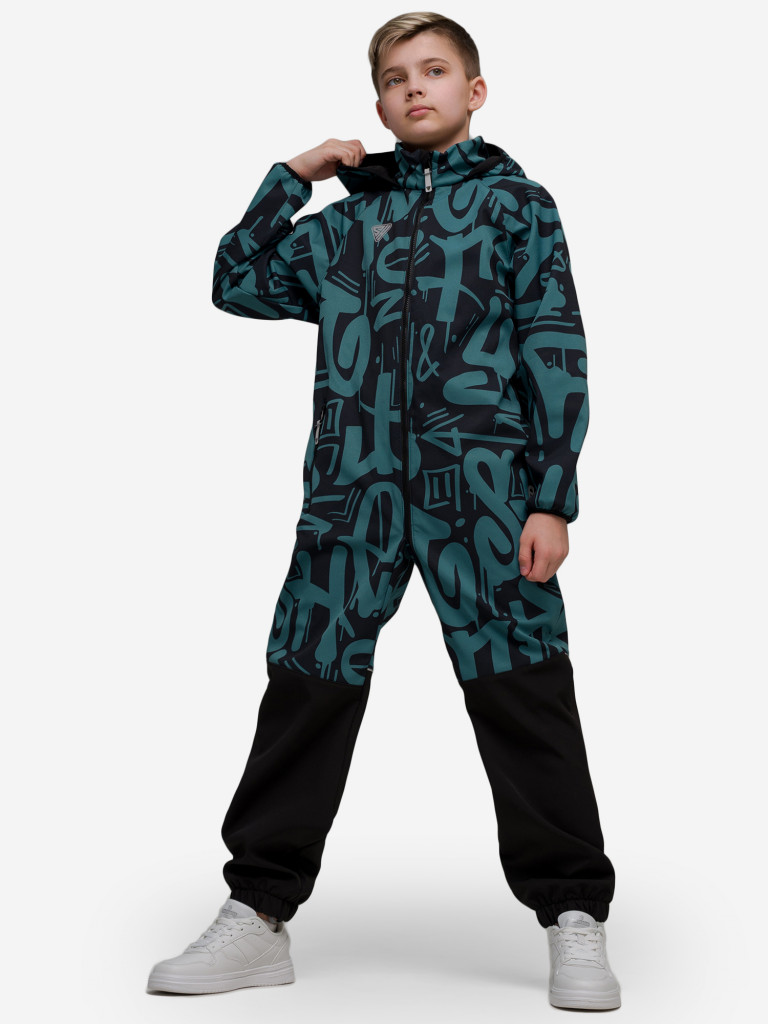 Демисезонный комбинезон для детей Sherysheff В19051ФЧ Принт SH Зеленый