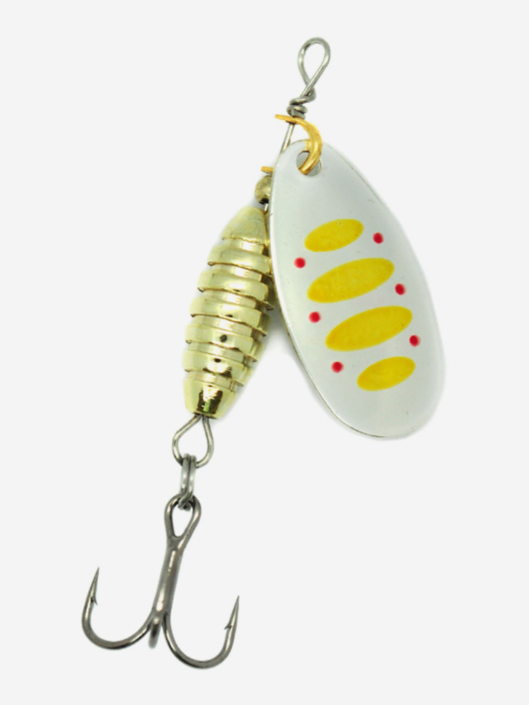Блесна вращающаяся для рыбалки Mottomo Bug Blade #1 5.5g Silver 27. Приманка на щуку,окуня,форель.