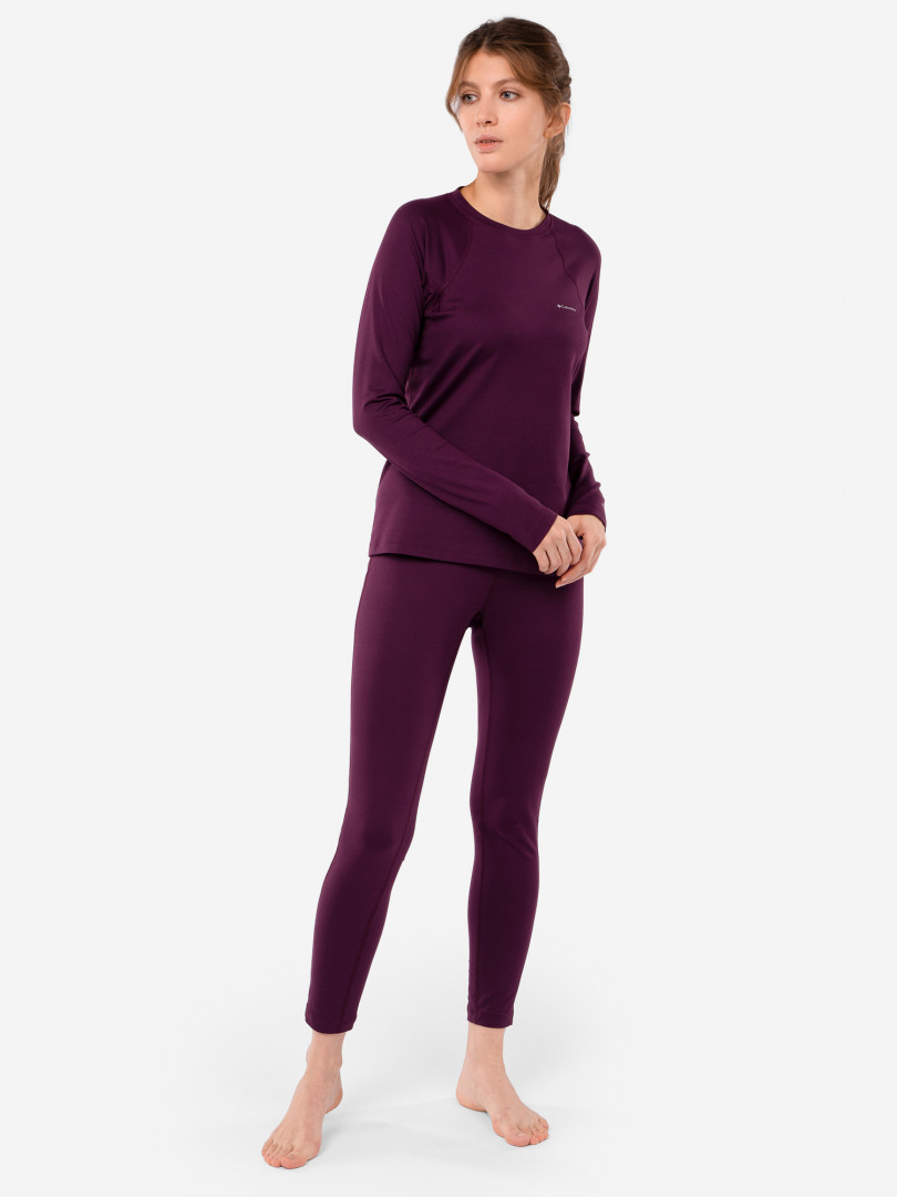 фото Термобелье верх женское columbia heavyweight stretch long sleeve top, красный