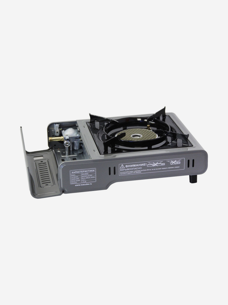 Газовая плита Ice Cube GS-2500, керамическая горелка, 2.3 кВт, 165 г/ч (+переходник)