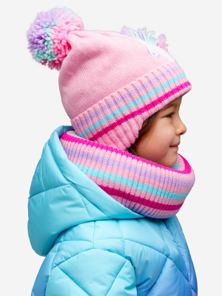Комплект для девочки: шапка, снуд PlayToday