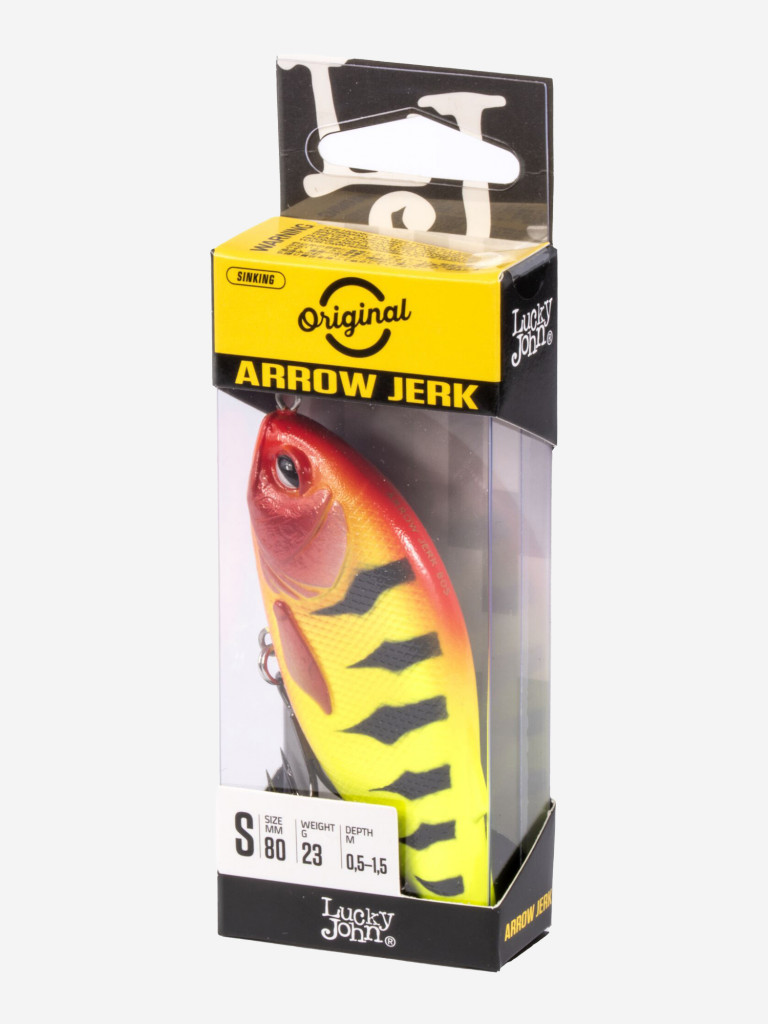 Воблер LUCKY JOHN Original ARROW JERK S, длина 8 см, джерк для крупного хищника