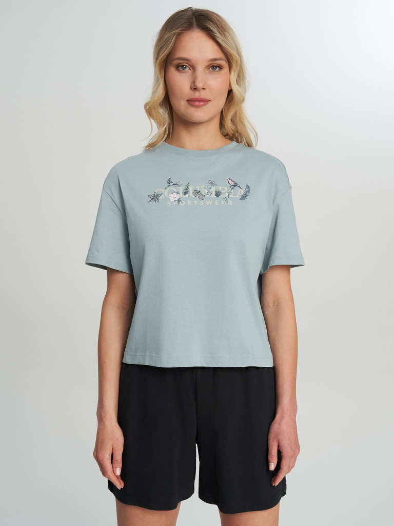 Футболка женская Columbia Rolling Bend Graphic Relaxed Crop SS