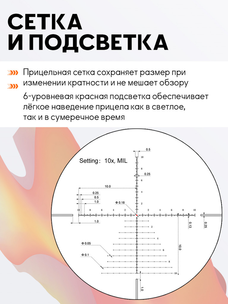 Прицел оптический Vector Optics Veyron 3-12x, с подсветкой