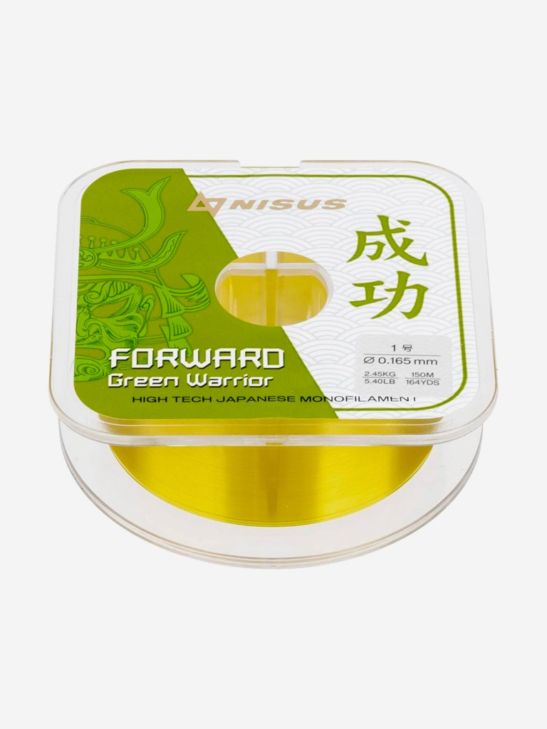 Леска для рыбалки Nisus FORWARD Green Warrior Nylon 0,165мм, 150м, 2,45кг, оливковый