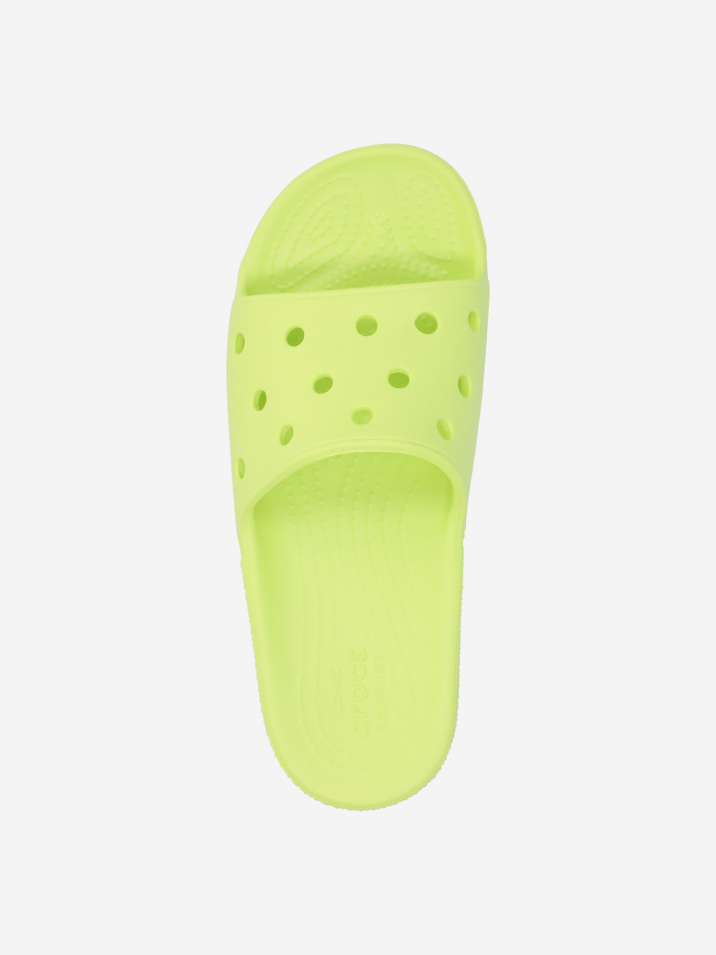 фото Шлепанцы детские crocs classic crocs slide k, зеленый