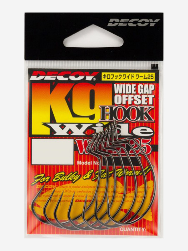 Крючок офсетный Decoy Worm 25 Kg Hook Wide #4/0 (в упаковке 5 штук)