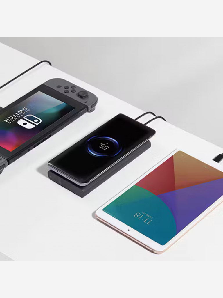 Внешний аккумулятор с беспроводной зарядкой Xiaomi Wireless Power Band 10 000 Mah WPB15PDZM черный