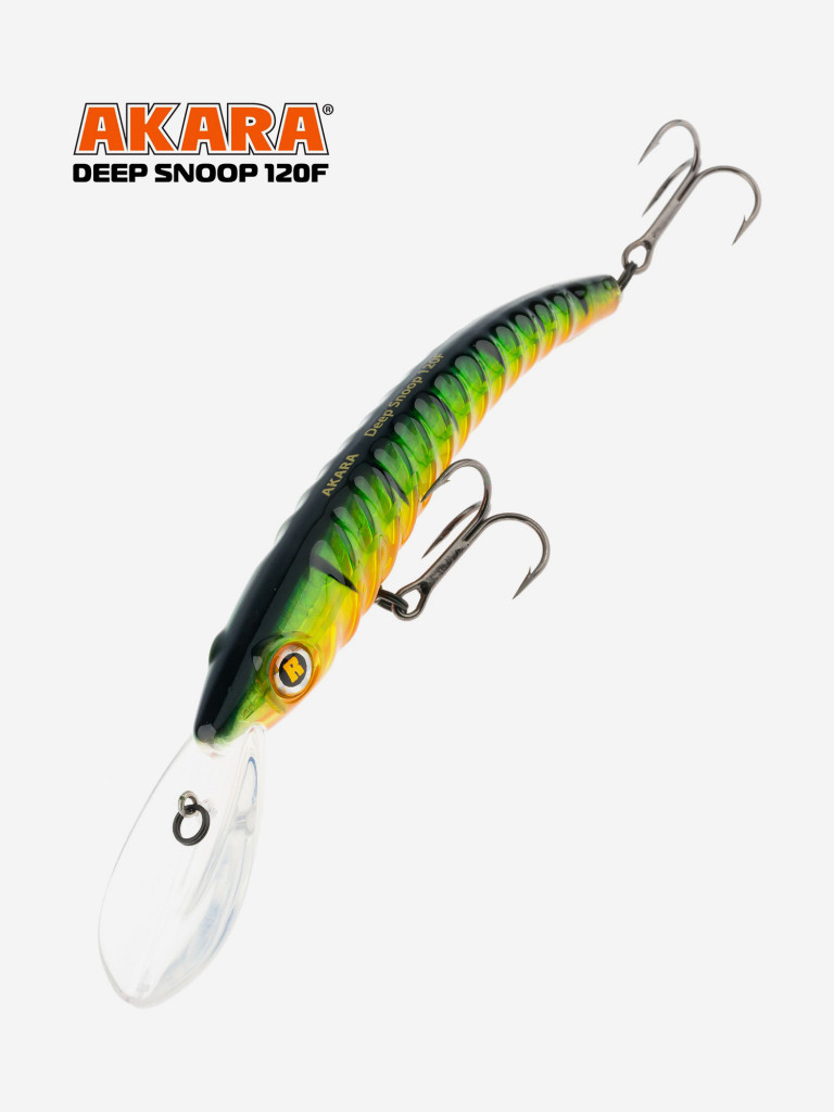Воблер Akara Deep Snoop 120F минноу плавающий для троллинга на щуку, судака, сома 20гр A49